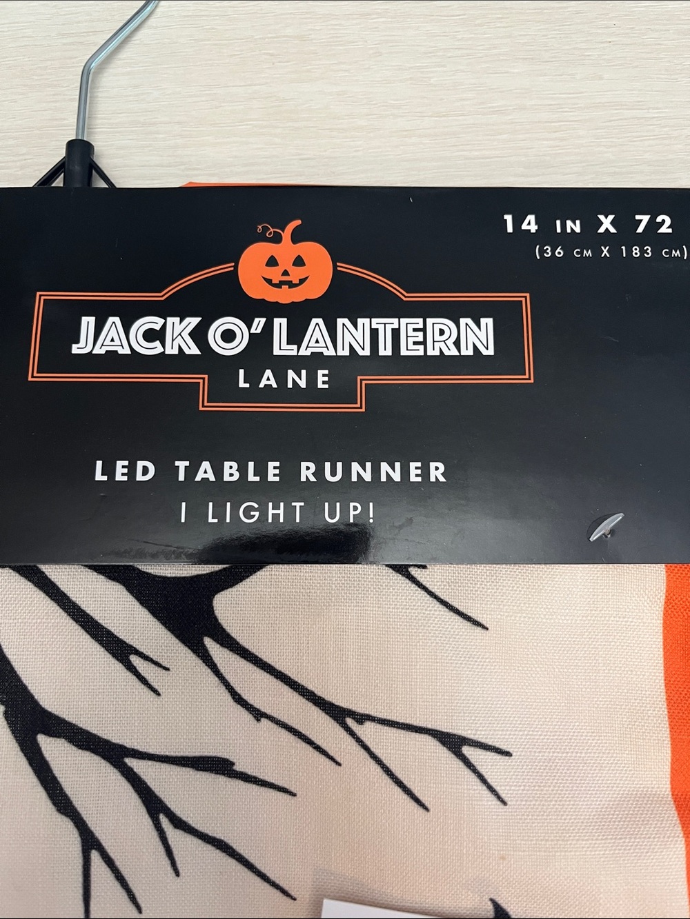 Halloween LED Light Up Ghost & Jack-o'-Lantern Table Runner - Picture 3 of 9